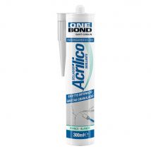 SILICONE ACRILICO EFFETTO RUVIDO bianco ml 300- 12 pezzi - ONEBOND