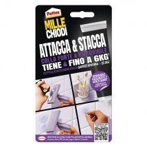 ADESIVO MILLECHIODI 'ATTACCA & STACCA' gr. 44 - trasparente- 12 pezzi - PATTEX