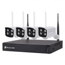 KIT VIDEOSORVEGLIANZA WIRELESS '455050' NVR wireless + 4 telecamere 3 MPX - PROXE