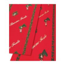 PASSATOIA BUONE FESTE H 100 CM FONDO ROSSO- ALMA- 50,0 ml