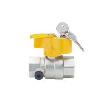 VALVOLA ARRESTO A SFERA IN OTTONE CON FARFALLA - PRESA PRESSIONE E CHIAVE PER GAS FEMMINA FEMMINA 1 ENOLGAS BONOMI SPA