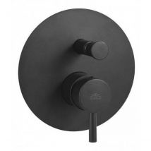 Rubinetto miscelatore monocomando incasso doccia 2 uscite serie light nero opaco 1/2 - nero opaco Rubinetteria paffoni spa