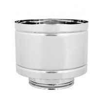 CAPPELLO ANTIVENTO DOPPIA PARETE ACCIAIO INOX AISI 316 PARTE INTERNA AISI 304 PARTE ESTERNA - ø250 INTERNO - ø300 ESTERNO - SP. 0,5 MM - EUF