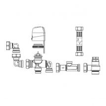 GRUPPO IDRAULICO 3 VIE DEVIATRICE CON MOTORE TERMOELETTRICO PER VENTILCONVETTORE MODELLO OSMO SL - INO