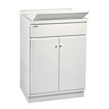 MOBILE LAVATOIO IN POLIPROPILENE PP BIANCO A DUE ANTE MODELLO TOP LINE - DIM: L=62CM P=53CM H=87CM - 2 ANTE - TRO