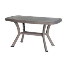 TAVOLO RATTAN OTELLO ELITE C/INCROCIO 136X82 TORT- DIMAPLAST 2000- 1,0 pz