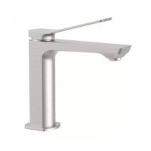 RUBINETTO MISCELATORE MONOCOMANDO STEEL LOOKING PER LAVABO SERIE TILT - 3/8 - SENZA PILETTA - STEEL LOOKING - PAF