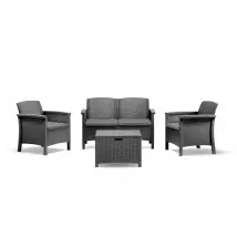 SET DA GIARDINO POLIPROPILENE 'VENEZIA II' antracite - BICA