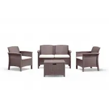 SET DA GIARDINO POLIPROPILENE 'VENEZIA II' marrone - BICA