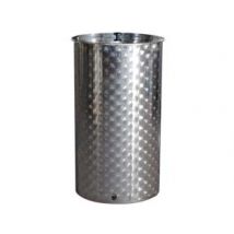 CONTENITORE ENOLOGICO FONDO A PENTOLA INOX AISI 304 SALDATO- - lt.200 ø mm.580x890h. bocc.F1/2 fiorettato - 1 pezzi BELVIVERE