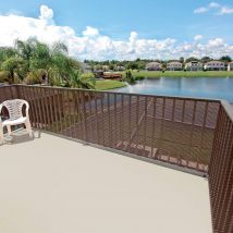 RETE DI PROTEZIONE 'QUADRA' 1,0x50 mt - colore marrone Rete Protettiva in Plastica a Maglia Quadrata per Balconi, Cancelli e Recinzioni