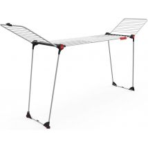 Stendino Infinity Flex Plus in Acciaio Verniciato Estensibile fino a 2 Metri con Ali Alte e Ruote Vileda