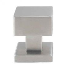 POMOLO FISSO INOX 'QUADRO' 50x50x23 mm - Col. Inox satinato - 2 pezzi- FIMET MANIGLIE