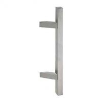 MANIGLIONE INOX INCLINATO 'TEXAS' 25x25x500 mm, Inter. 300 mm - Col. Inox satinato - 2 pezzi- FIMET MANIGLIE