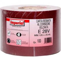CARTA ABRASIVA VELCRATA 'E 28V' Grana 150 - rotolo mm 120x25 mt - 25 metrilineari- IMPERIAL ABRASIVI