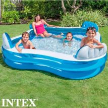 Piscina Hinchable Intex Con Asientos 990L Azul 66X229x229 Cm