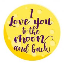 Toalla Redonda “I Love You To The Moon And Back” 150 X 150 Cm