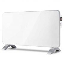 Radiador Plano Svan Svca15ph 1500W Control Mecánico Cristal Blanco 43X76x24 Cm