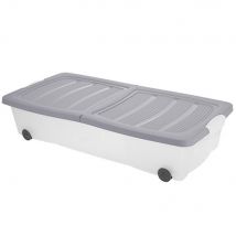 Caja Multiusos Con Ruedas Gris 80 X 40 Cm