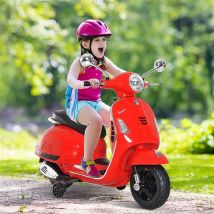 Moto Eléctrica Infantil Licencia Vespa +3A Rojo 102X50,5X75,5 Cm