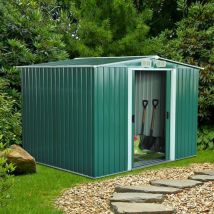 Cobertizo Outsunny Doble Puerta Corredera Verde 178X258x206 Cm