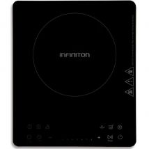 Placa De Inducción Infiniton Inpt6845 1 Zona De Cocción 2000W 8 Niveles+6 Modos Negro