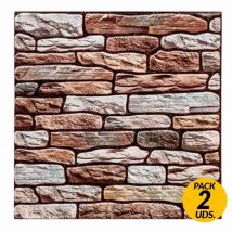 Pack De 2 Stickers De Pared Atmosphera Piedra Rojo 30X30 Cm