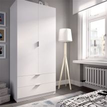 Armario Essen 03K12943 2 Puertas+2 Cajones Blanco 184X81x52 Cm