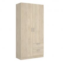 Armario Maxi 03K14286 2 Puertas+2 Cajones Natural 215 Cm