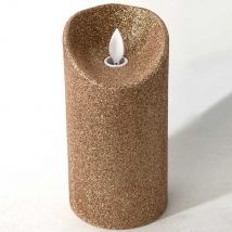 Vela De Luz Led Glitter Oro Ø7,5X15 Cm