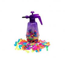 Botella Inflador + 100 Globos De Agua Lila