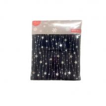 Mantel Navideño Home Deco Diseño Estrellas Negro 230X140 Cm