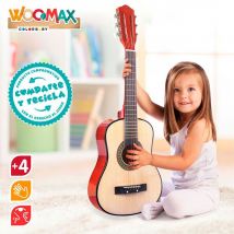 Guitarra Española Infantil Woomax 6 Cuerdas +4A Marrón 76X26x8 Cm