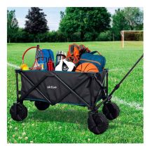 Carrito Multiusos Aktive Plegable Con Ruedas + Tirador Negro 60-99X91x49 Cm