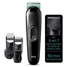 Recortadora Braun Series 3 Mgk 3411 6 En 1 Cabeza Y Barba Negro