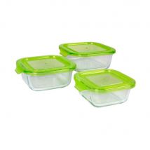 Set De 3 Fiambreras Quttin Termoresistentes Verde