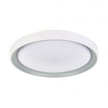 Plafón Kigali Bel Air 72W Luz Led 6480 Lm Con Mando Regulador Blanco/Plata Ø50x7 Cm