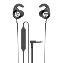 Auriculares De Botón Hp Dhe-7004 Con Micrófono Negro