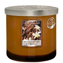 Heart & Home Elipse Candles Twin Wick Sandalwood & Vanilla  230g