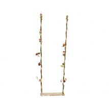 Altalena in legno di betulla con cuscino in poliestere L 15 x P 45 x H 140 cm