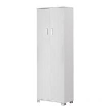 Armadio scarpiera multiuso due ante cinque ripiani Bianco Cenere 62x34x h178 cm