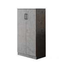 Armadio scarpiera multiuso grigio cemento legno nobilitato 2 ante h130x71x38