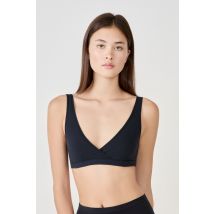 Brassière réversible en coton biologique extensible - COTON 360 - L - Black - Etam