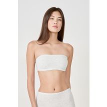 Soutien-gorge bandeau sans armature en coton biologique extensible - COTON 360 - S - silver - Etam