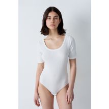 Body de algodón acanalado - COLYN - L - Blanco - Mujer - Etam