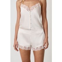 Pantalón corto de pijama de satén - PRELUDE - XS - ecru - Mujer - Etam