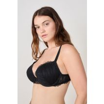 Biustonosz Nr 5 - Lekkie wypełnienie z głębokim dekoltem - 85D - black - Etam