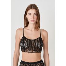 Koszulka na Ramiączkach z koronki - M - black - Etam