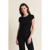 Camiseta de pijama de manga corta con algodón - JOANI - M - black - Mujer - Etam