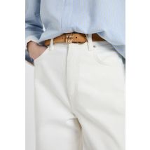 Riem met luipaardmotief van leer - CONSTANCE - S - Beige - Etam